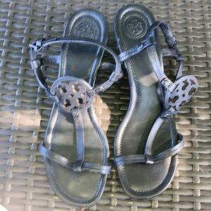 Tory Burch Miller T-Strap Wedge Sandal, Perfect Black